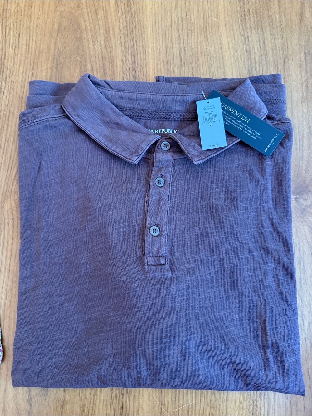 Banana Republic Men's Washed Plum Polo Shirt
